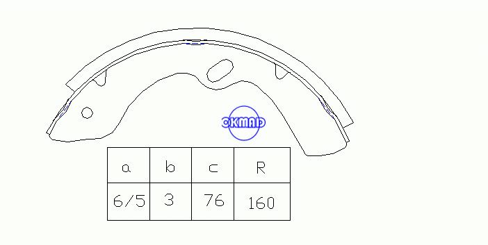 ISUZU ELF MAZDA TITAN Drum Brake shoes FMSI:1417-S726 OEM:1K01-26-310 GS7173, OK-BS309R